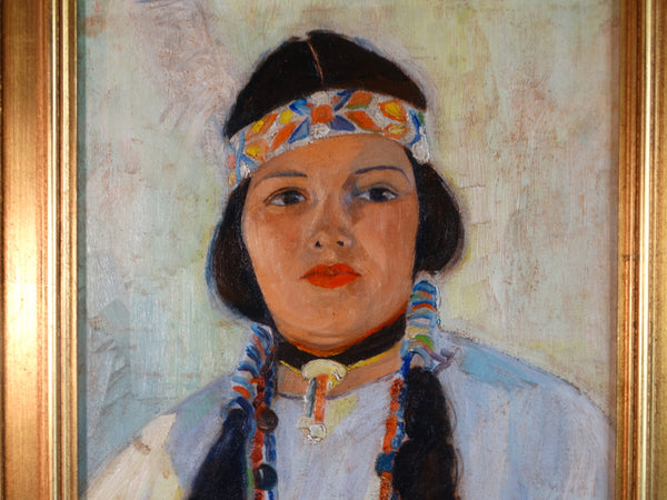Dorothy Bernays Stauher - Portrait of a young Woman in Native American Dress 1933 P3005