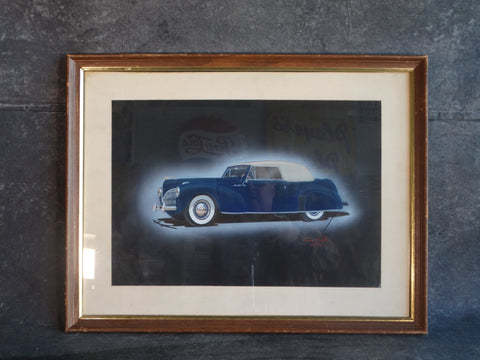 Dom Pacitti -  1940 Lincoln Continental - Gouache & Airbrush on Paper - 1976 - P3024