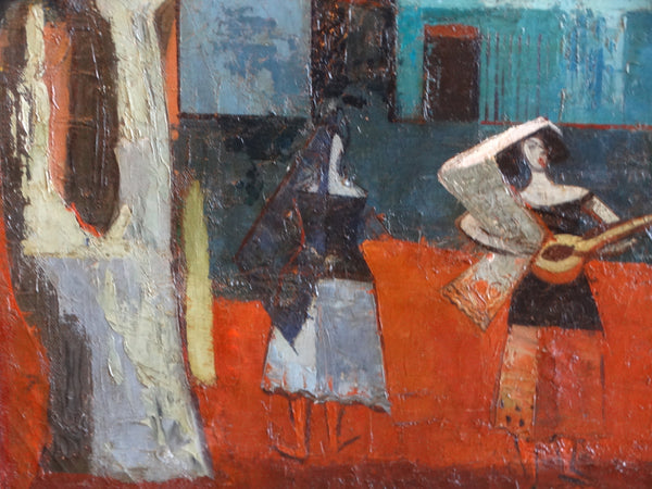 Emily E Syminton - Musicians in a Courtyard  c 1947 P3052