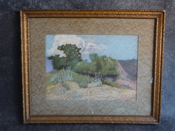 John Whitworth Robson - Santa Barbara Landscape - Pastel on Board  1914 P3054