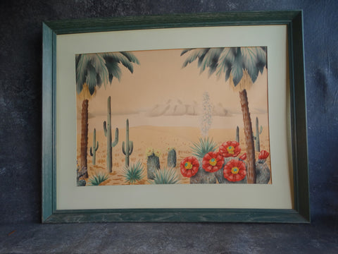 Shirrell Graves  - Cacti, Agave and Palms in Desert Landscape P3096