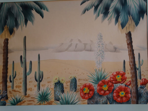 Shirrell Graves  - Cacti, Agave and Palms in Desert Landscape P3096