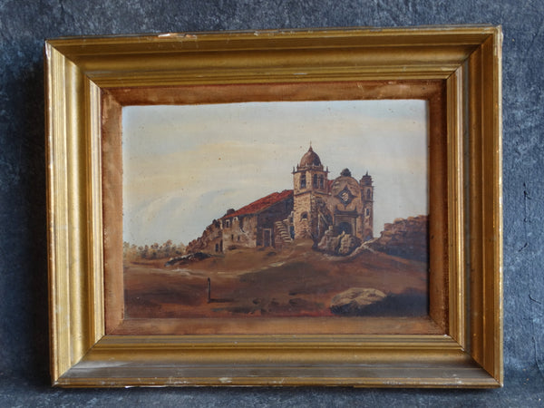 The Ruins of Carmel Mission - Oil on Canvas P3097