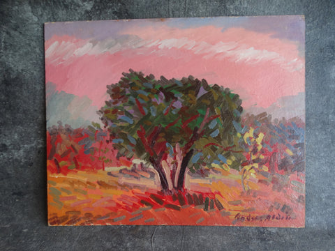Anders Aldrin: Pink Sky Landscape with Trees 1963 P3115