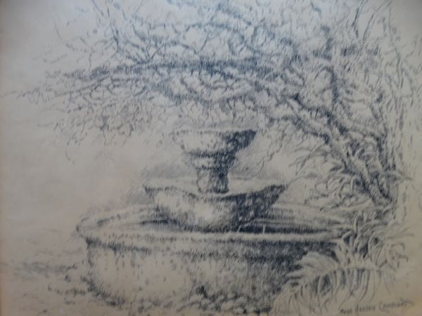 Bess Haddon Canright “Old Fountain on Olvera St.”
