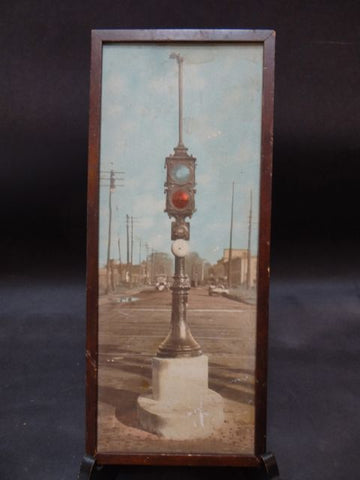 Hand-tinted Photograph of a Traffic Light 1914