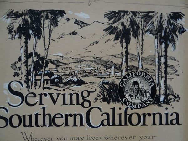 Sam Hyde Harris Advertising Mock-up Original Art “Serving Southern California”