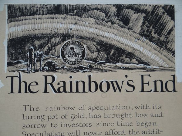 Sam Hyde Harris Advertising Mock-up Original Art “The Rainbow’s End”