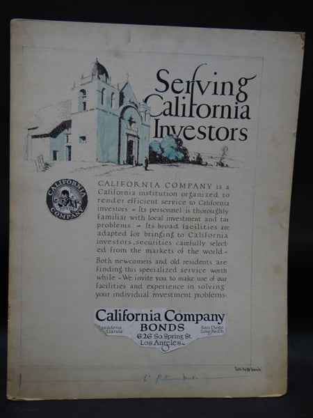 Sam Hyde Harris Advertising Mock-up Original Art “Serving California Investors”