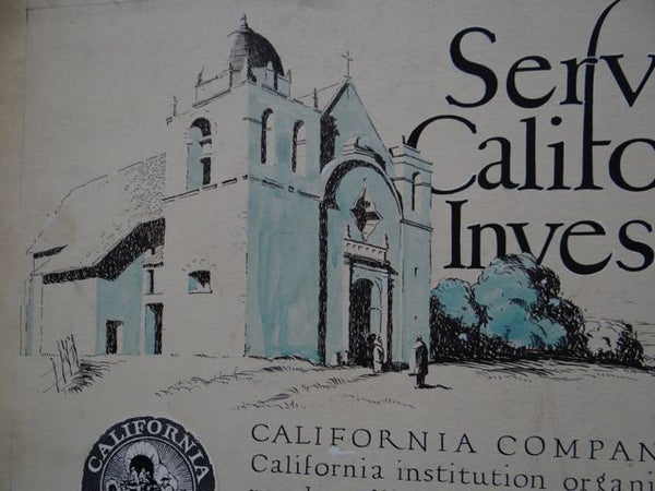 Sam Hyde Harris Advertising Mock-up Original Art “Serving California Investors”