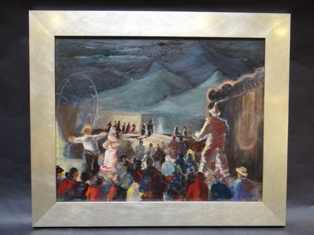 Alfred C. Ybarra Circus Painting: Oil on Board P699