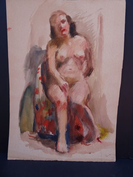 Emil Kosa Jr (1903-1968) Seated Nude Study