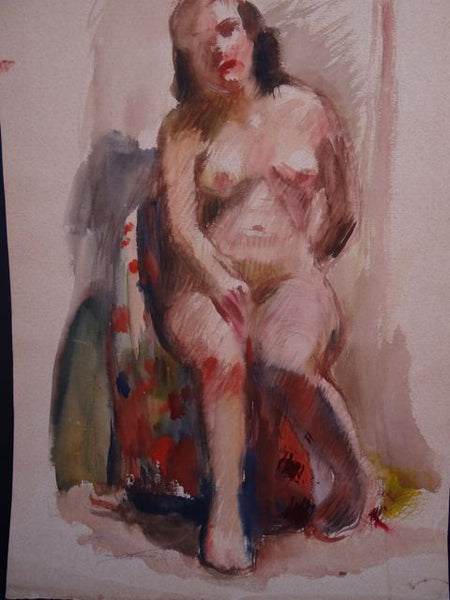 Emil Kosa Jr (1903-1968) Seated Nude Study
