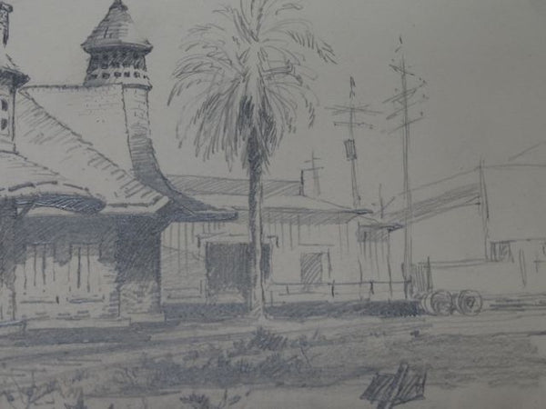 Frederic Watts Drawing: Pasadena Raymond Station