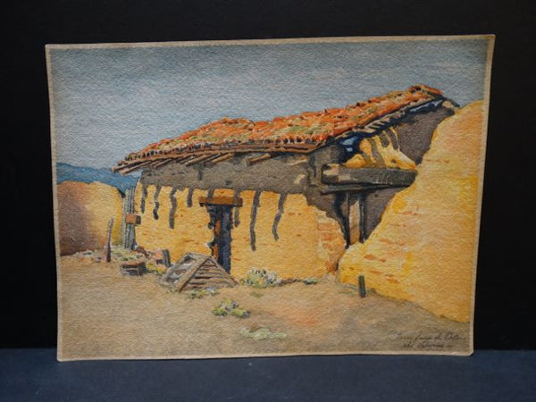 Charles Owens Watercolor “Adobe House”