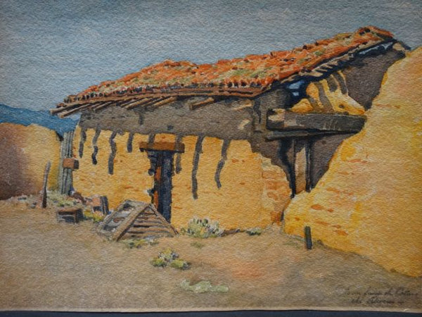 Charles Owens Watercolor “Adobe House”