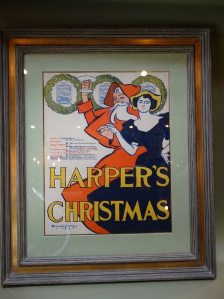 Edward Penfield Harper’s Magazine Lithographic Poster Xmas 1895