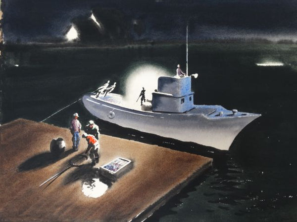 Irv Wyner: Boat Watercolor 1