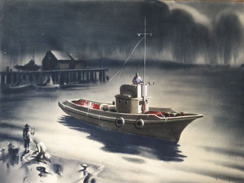 Irv Wyner: Boat Watercolor 2