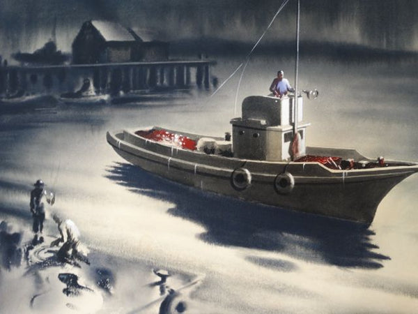 Irv Wyner: Boat Watercolor 2