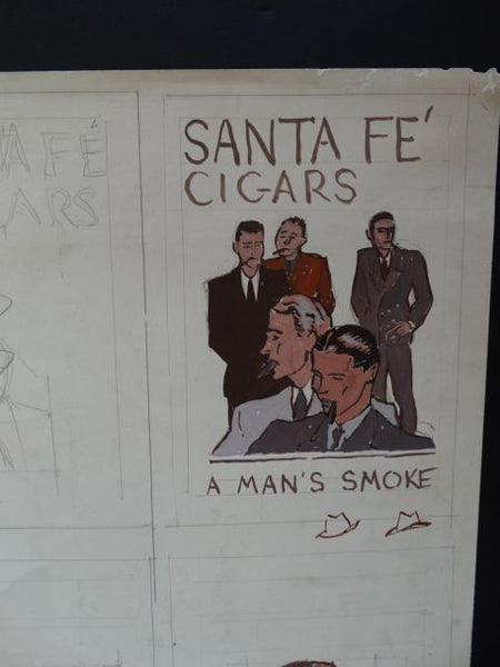 Sam Hyde Harris Santa Fe Cigars Working Sketches