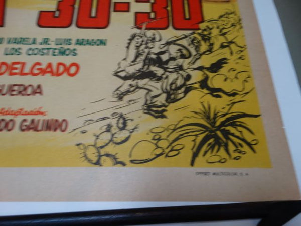 Carabina 30-30 1958 Vintage Mexican Cinema Movie Poster