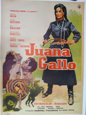 JUANA GALLO -- 1961 Vintage Mexican Cinema Poster