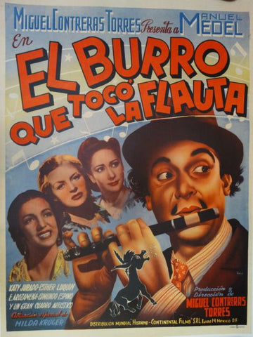 El Burro Que Toco La Flauta -- Mexican Cinema Poster