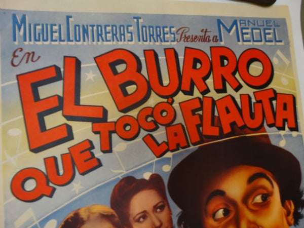 El Burro Que Toco La Flauta -- Mexican Cinema Poster