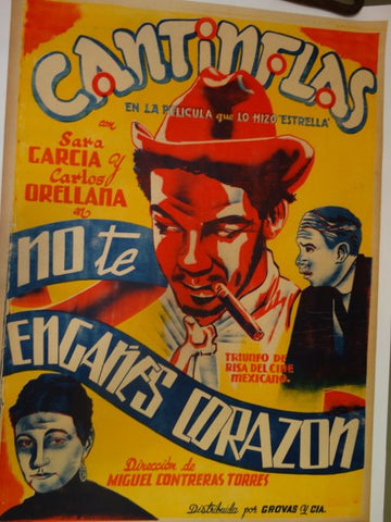 Cantinflas Note Enganes Corazon Original Movie Poster