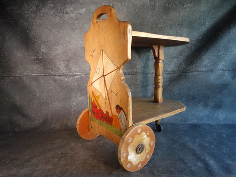Coronado Tea Cart with Juan Duran Tinocho Painting F2325